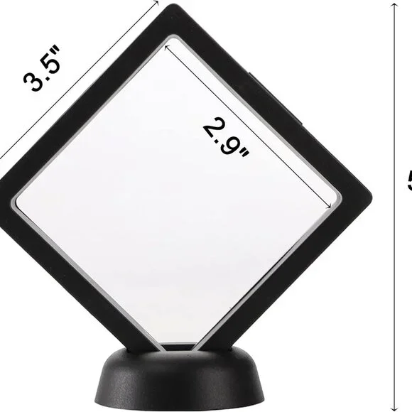 NWOT - 4 3D Floating Jewelry Display Case Set , 3.5" Display Case Pink Or Black! - Picture 7 of 11